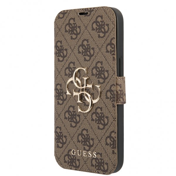 Guess iPhone 13 Mini Fodral Metal Logo Brun