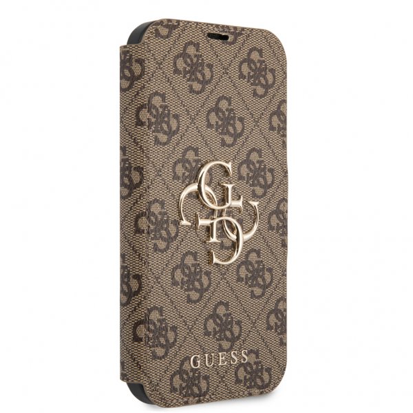 Guess iPhone 13 Mini Fodral Metal Logo Brun