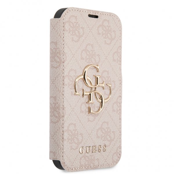 Guess iPhone 13 Mini Fodral Metal Logo Rosa
