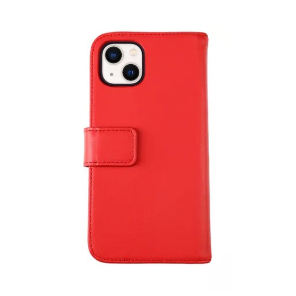 Rvelon iPhone 13 Mini Fodral Äkta Läder Röd