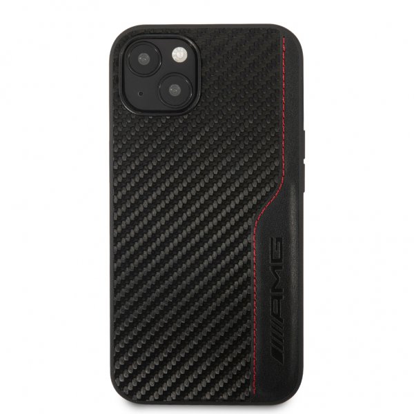 AMG iPhone 13 Mini Skal Carbon Effect Stitching Svart