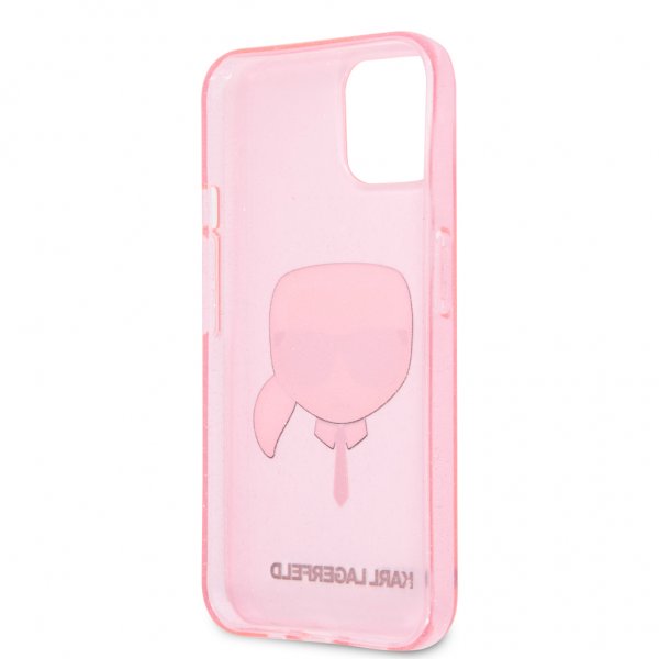 Karl Lagerfeld iPhone 13 Mini Skal Full Glitter Rosa
