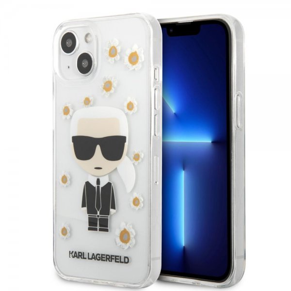 Karl Lagerfeld iPhone 13 Mini Skal Iconic Flower Transparent