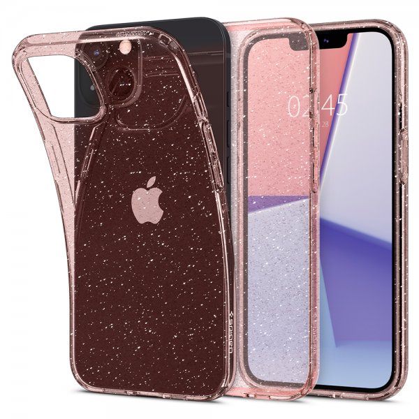 Spigen iPhone 13 Mini Skal Liquid Crystal Glitter Rose Quartz