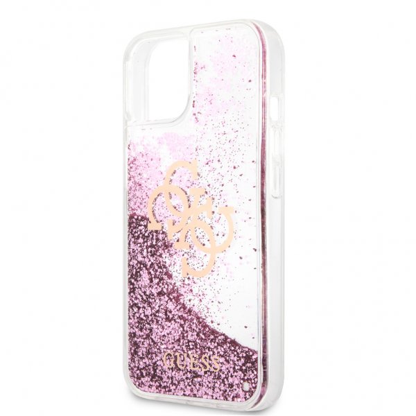 Guess iPhone 13 Mini Skal Liquid Glitter Rosa