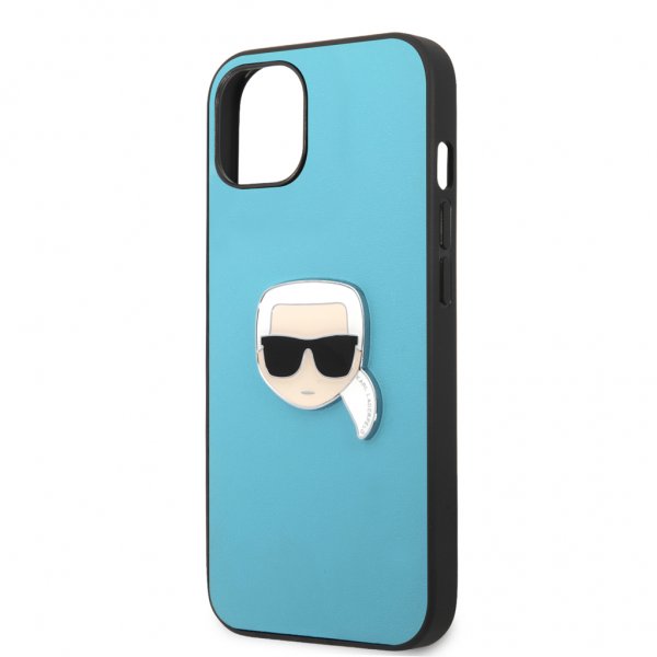 Karl Lagerfeld iPhone 13 Mini Skal Metal Logo Blå