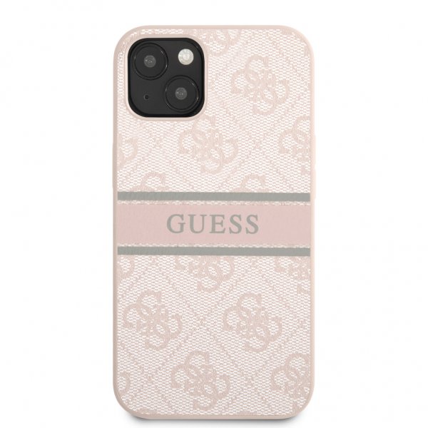 Guess iPhone 13 Mini Skal Printed Stripe Rosa