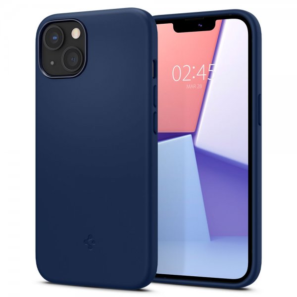 Spigen iPhone 13 Mini Skal Silicone Fit Navy Blue