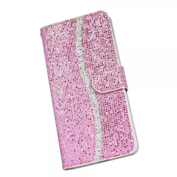 iPhone 13 Pro Fodral Glitter Stripe Rosa