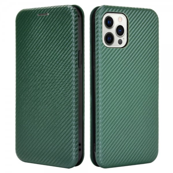 iPhone 13 Pro Fodral Kolfibertextur Grön