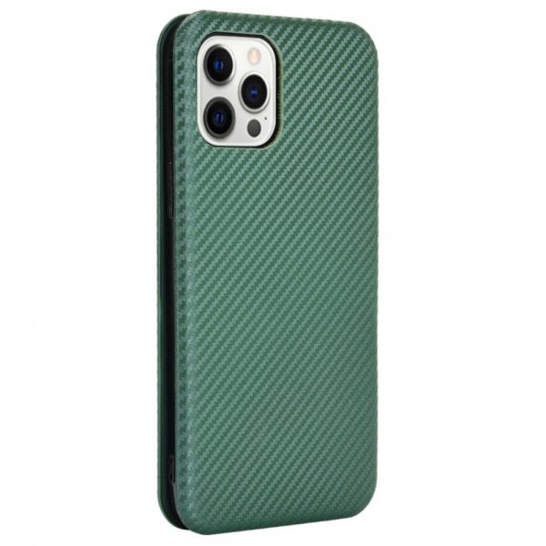 iPhone 13 Pro Fodral Kolfibertextur Grön