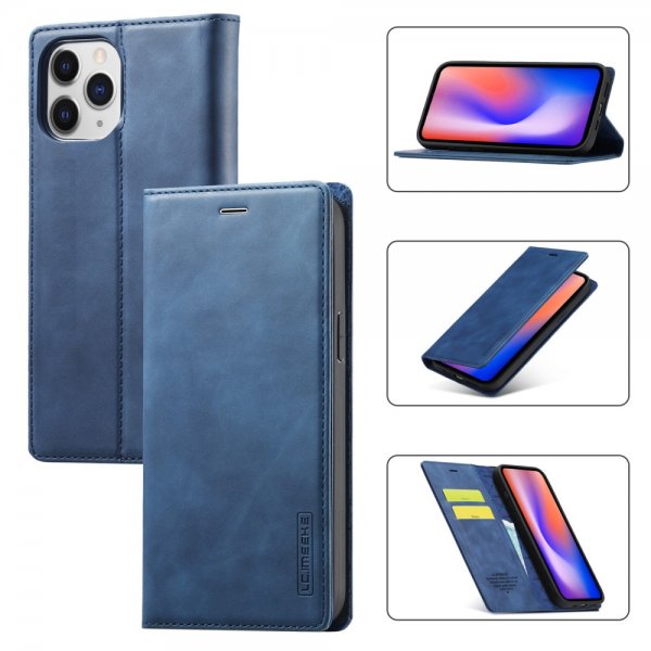 Lc.Imeeke iPhone 13 Pro Fodral med Kortfack Flip Blå