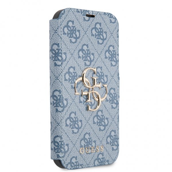Guess iPhone 13 Pro Fodral Metal Logo Blå