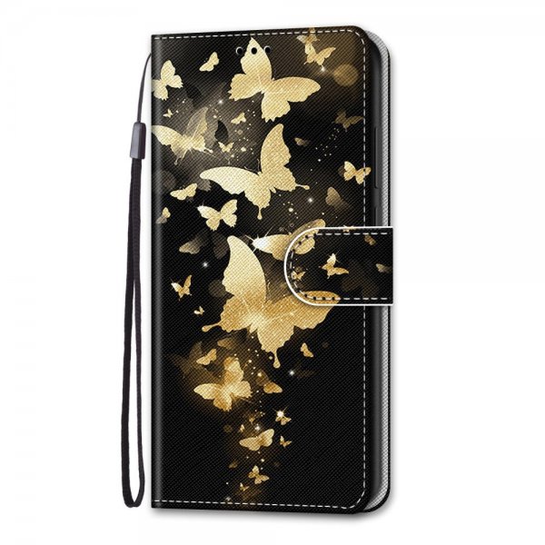 iPhone 13 Pro Fodral Motiv Guldiga Fjärilar