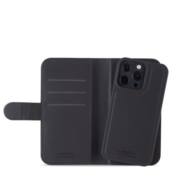 holdit iPhone 13 Pro Fodral Wallet Case Magnet Svart
