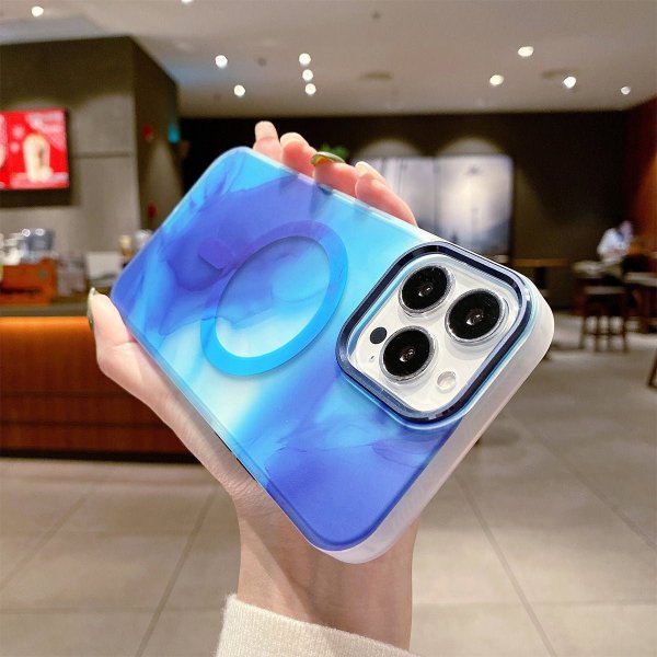 iPhone 13 Pro Skal Mönster Abstrakt Blå
