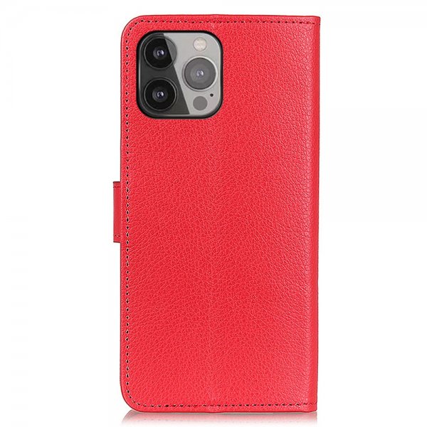 Nordic Covers iPhone 13 Pro Max Fodral Litchi Röd