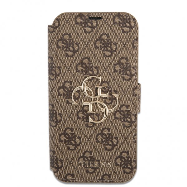 Guess iPhone 13 Pro Max Fodral Metal Logo Brun
