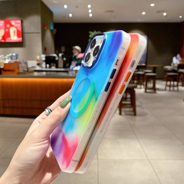 iPhone 13 Pro Max Skal Mönster Abstrakt Blå