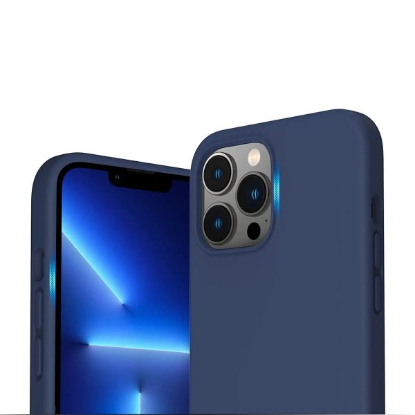 Rvelon iPhone 13 Pro Max Skal Silikon Blå