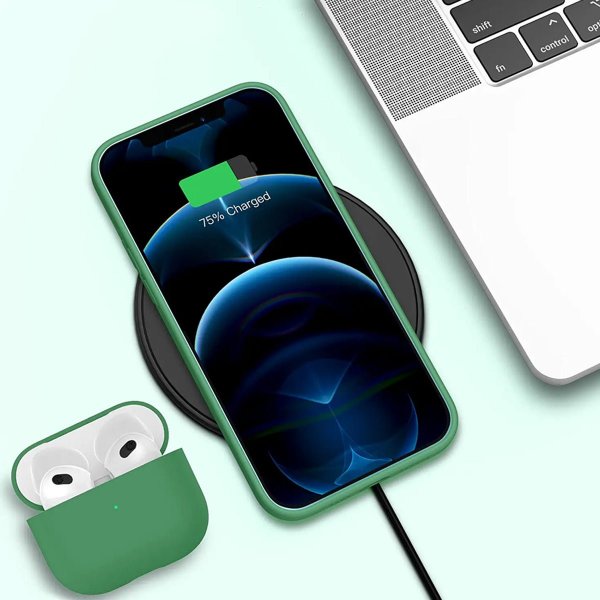 Rvelon iPhone 13 Pro Max Skal Silikon Grön