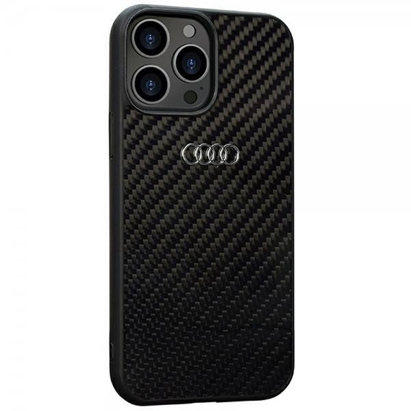 Audi iPhone 13 Pro Max Skal Carbon Fiber Svart