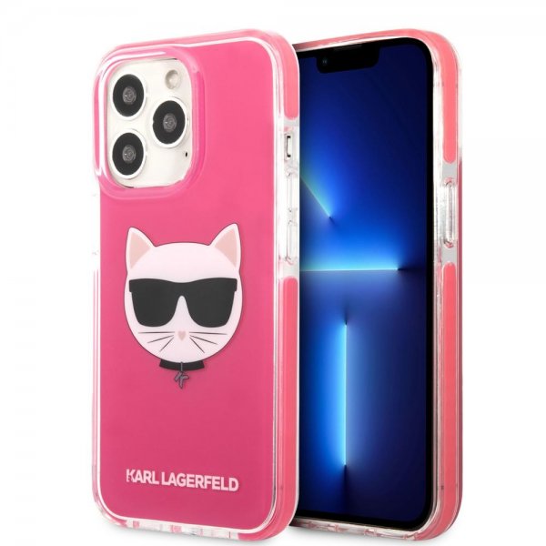 Karl Lagerfeld iPhone 13 Pro Max Skal Choupette Fuchsia