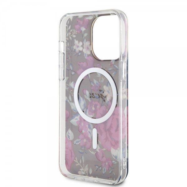 Guess iPhone 13 Pro Max Skal Flower MagSafe Kaki