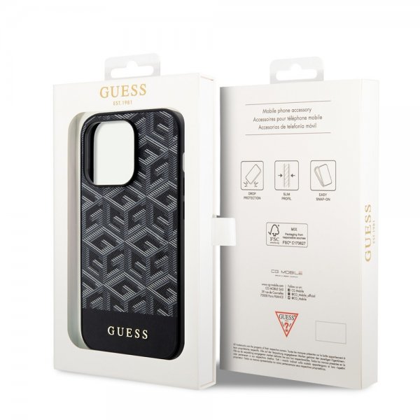 Guess iPhone 13 Pro Max Skal G Cube MagSafe Svart