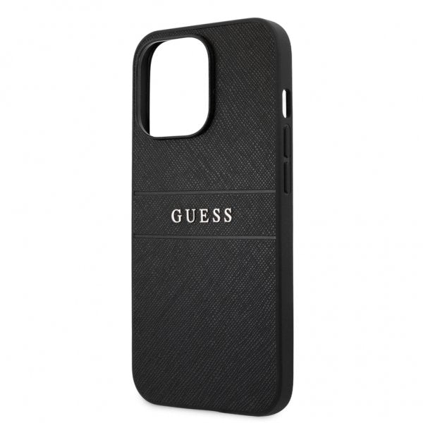 Guess iPhone 13 Pro Max Skal Hot Stamp Metal Logo Svart