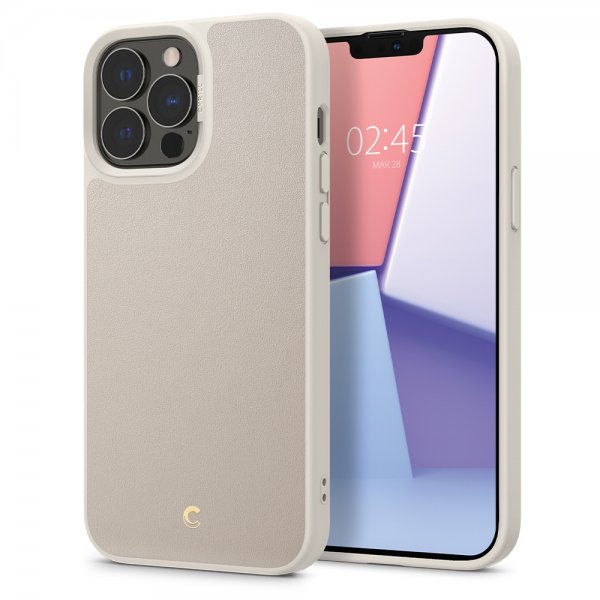 Cyrill iPhone 13 Pro Max Skal Leather Brick Cream