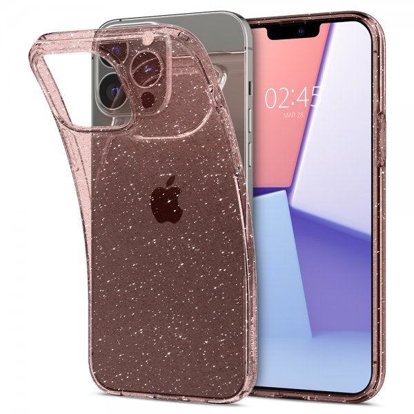 Spigen iPhone 13 Pro Max Skal Liquid Crystal Glitter Rose Quartz