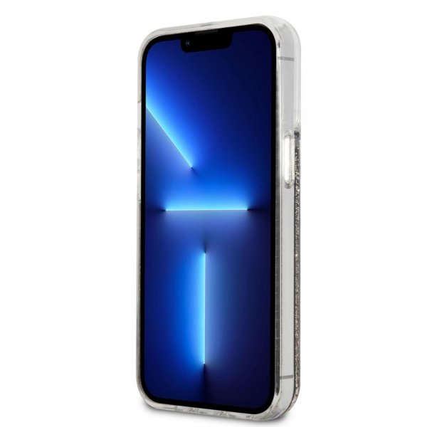 Karl Lagerfeld iPhone 13 Pro Max Skal Liquid Glitter Gatsby Svart