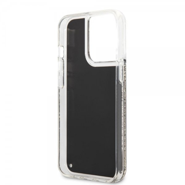 Karl Lagerfeld iPhone 13 Pro Max Skal Liquid Glitter Gatsby Svart
