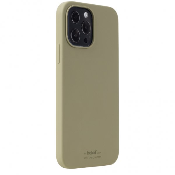 holdit iPhone 13 Pro Max Skal Silikon Khaki Green