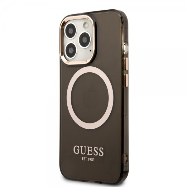 Guess iPhone 13 Pro Max Skal Translucent MagSafe Svart
