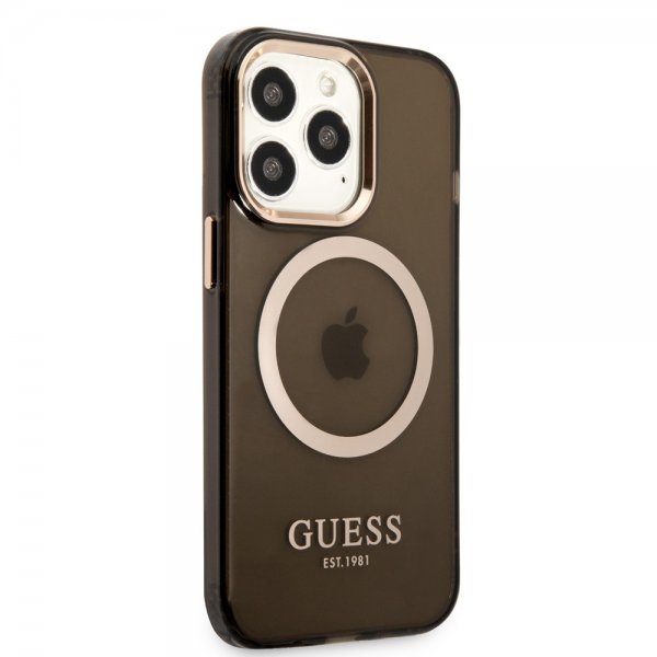 Guess iPhone 13 Pro Max Skal Translucent MagSafe Svart