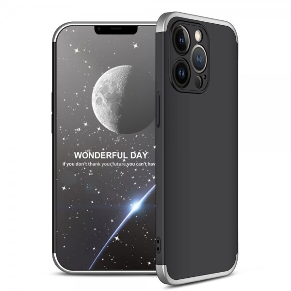 GKK iPhone 13 Pro Max Skal Tredelat Svart Silver