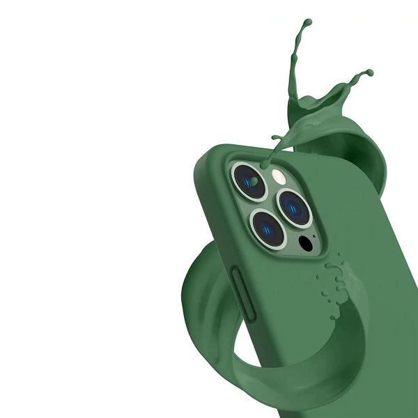 Rvelon iPhone 13 Pro Skal Silikon Grön