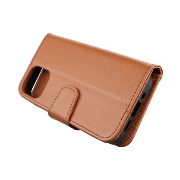 Rvelon iPhone 13 Pro Fodral Utfällbart Kortfack Brun
