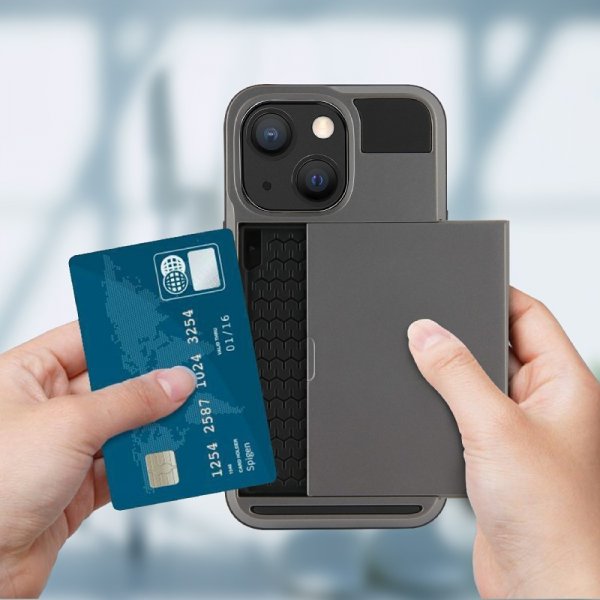 iPhone 13 Pro Skal Card Slide Svart