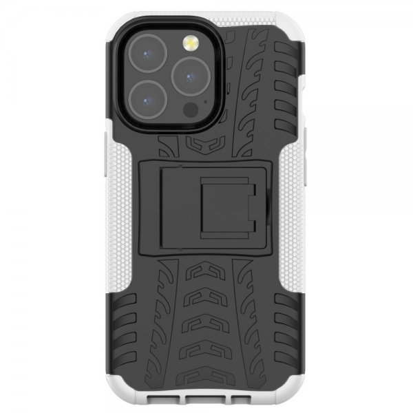 iPhone 13 Pro Skal Däckmönster Stativfunktion Vit