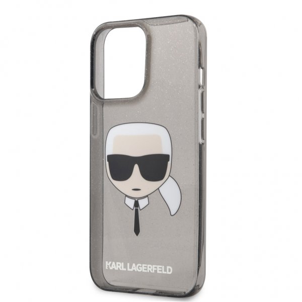Karl Lagerfeld iPhone 13 Pro Skal Full Glitter Svart