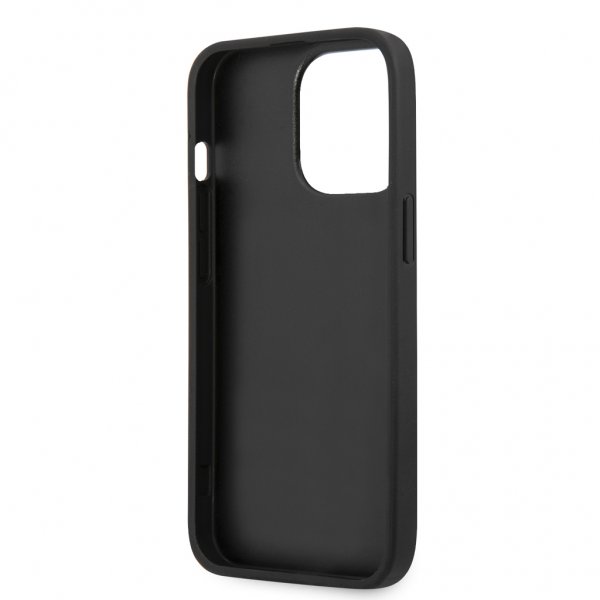 Guess iPhone 13 Pro Skal Hot Stamp Metal Logo Svart