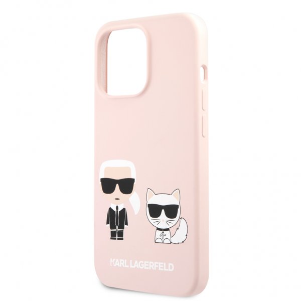 Karl Lagerfeld iPhone 13 Pro Skal Karl & Choupette Ljusrosa