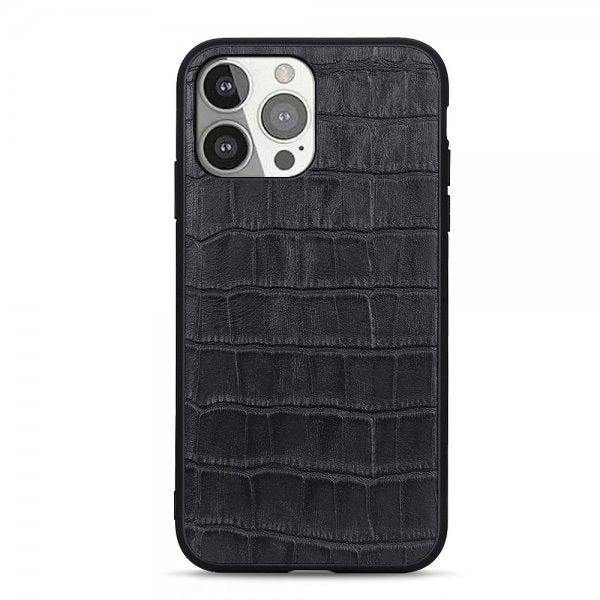 iPhone 13 Pro Skal Krokodilmönster Svart