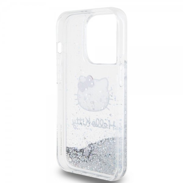 Hello Kitty iPhone 13 Pro Skal Liquid Glitter Translucent