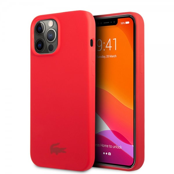 Lacoste iPhone 13 Pro Skal Liquid Silicone Glossy Logo Röd