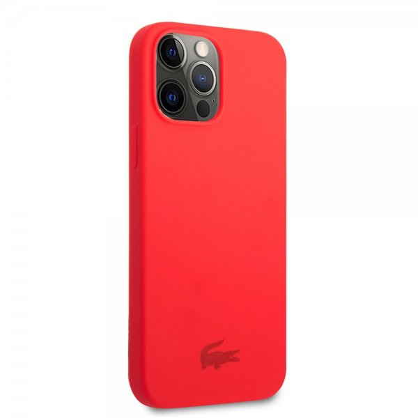 Lacoste iPhone 13 Pro Skal Liquid Silicone Glossy Logo Röd