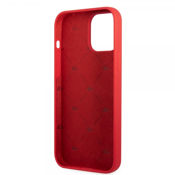 Lacoste iPhone 13 Pro Skal Liquid Silicone Glossy Logo Röd